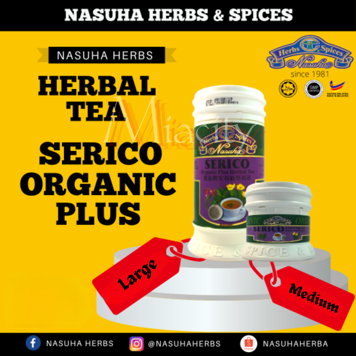 Herbs Spices 7 Flavours Organic Plus Herbal Tea 120g , 60g