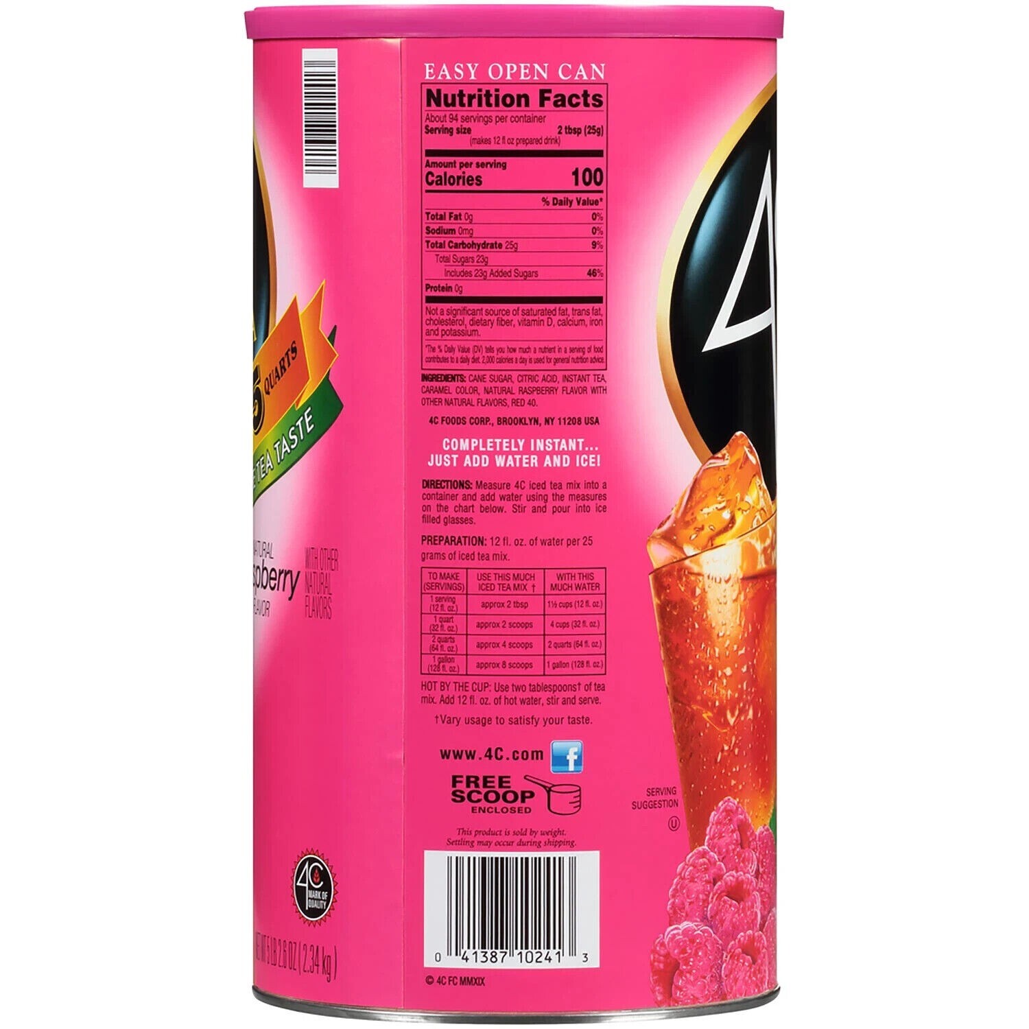 4C 35 QT Peach Iced Tea Mix (82.6 oz.)