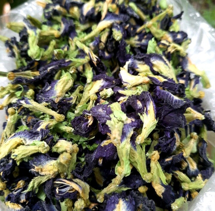 Blue Butterfly Pea Flowers Herb Tea Original CLITORIA TERNATEN 50g + FREE 10g