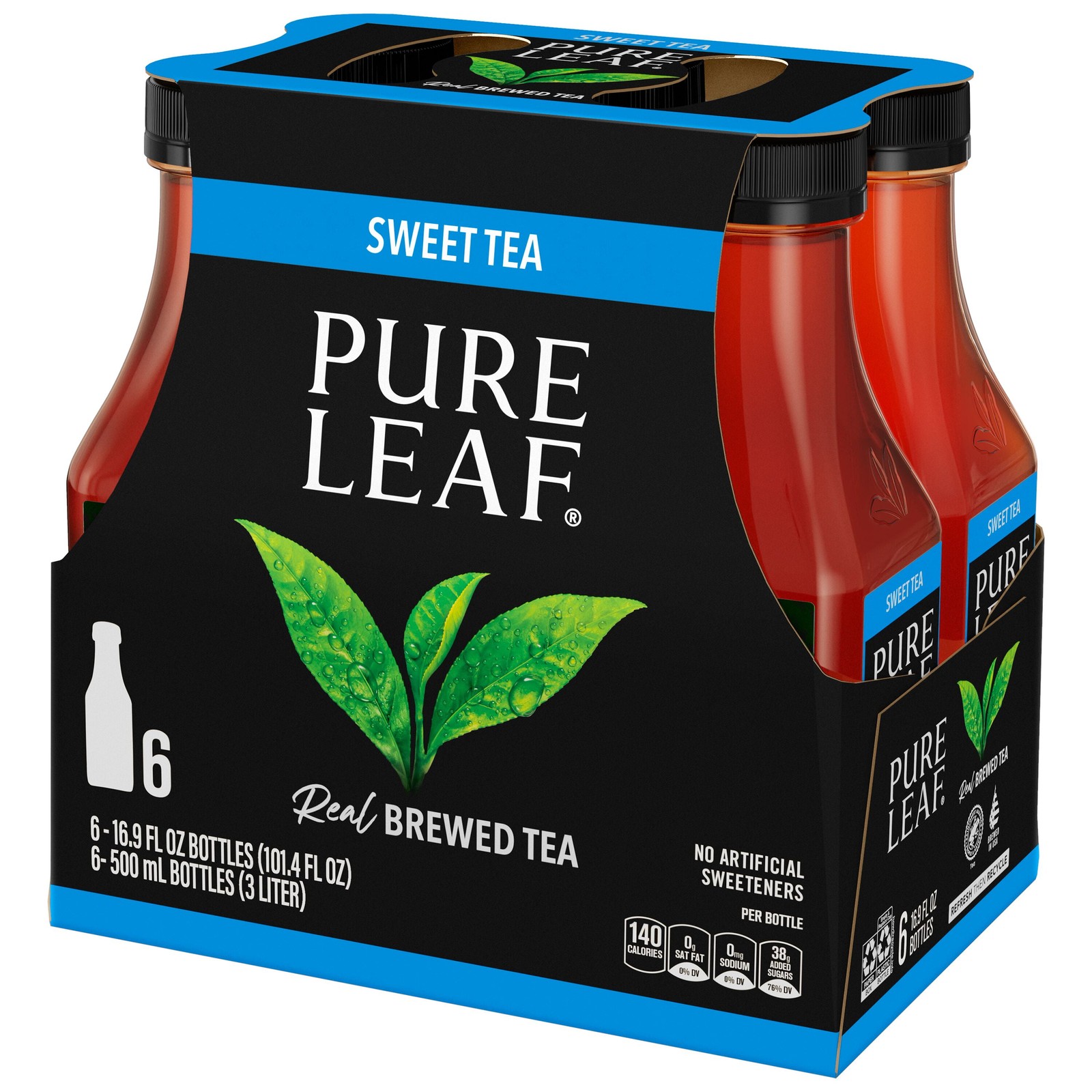 Sweet Tea Iced Tea, Bottled Tea Drink, 16.9 fl oz, 6 Pack Bottles