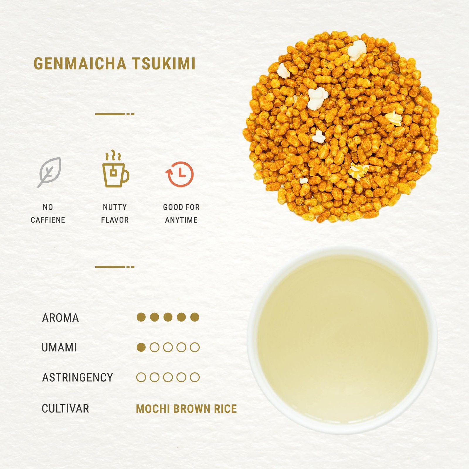 Senbird Premium Genmaicha – Caffeine-Free Japanese Mochi Rice Tea – From Hokk…