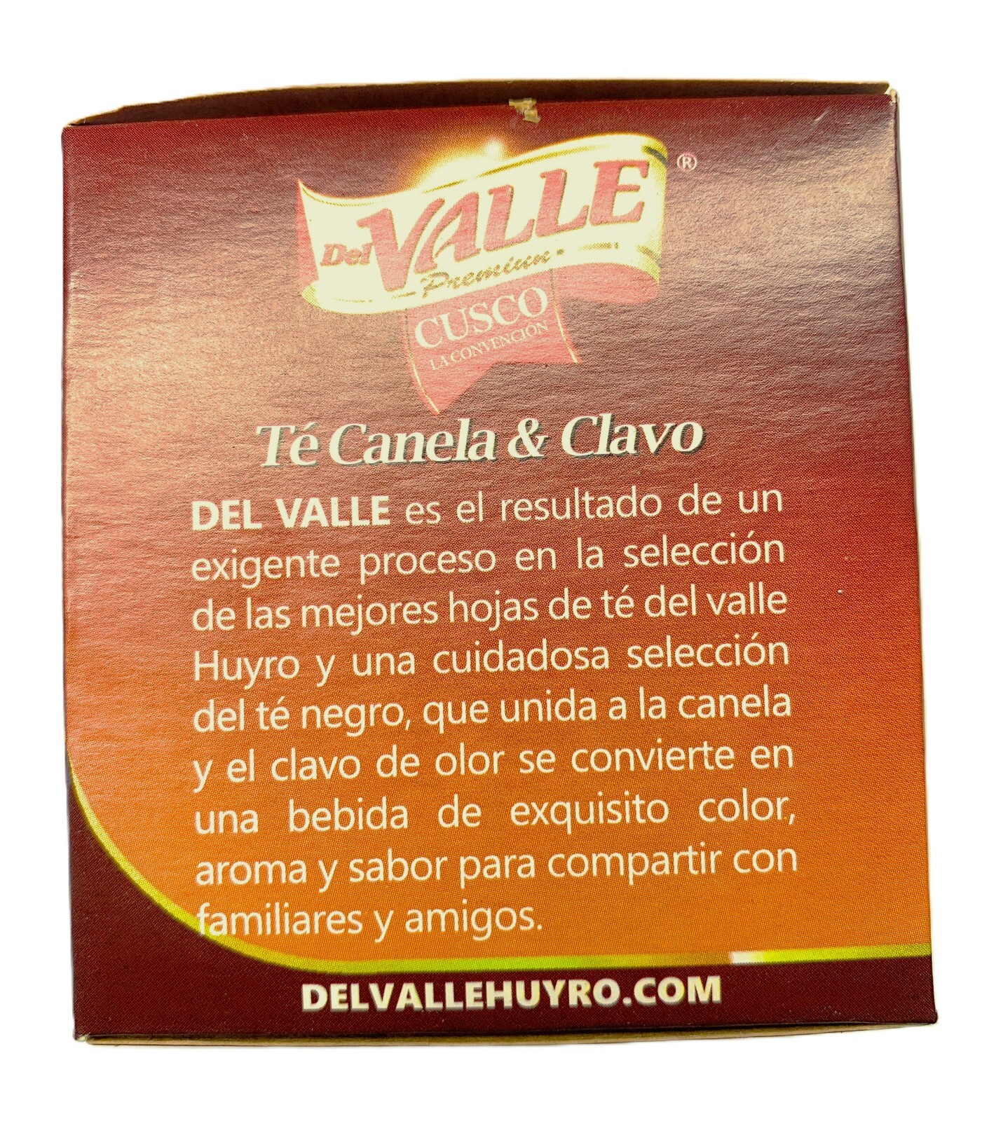Del Valle Té Canela y Clavo Peruano 37.5g – 25 Bolsas de 1.5g para Infusión