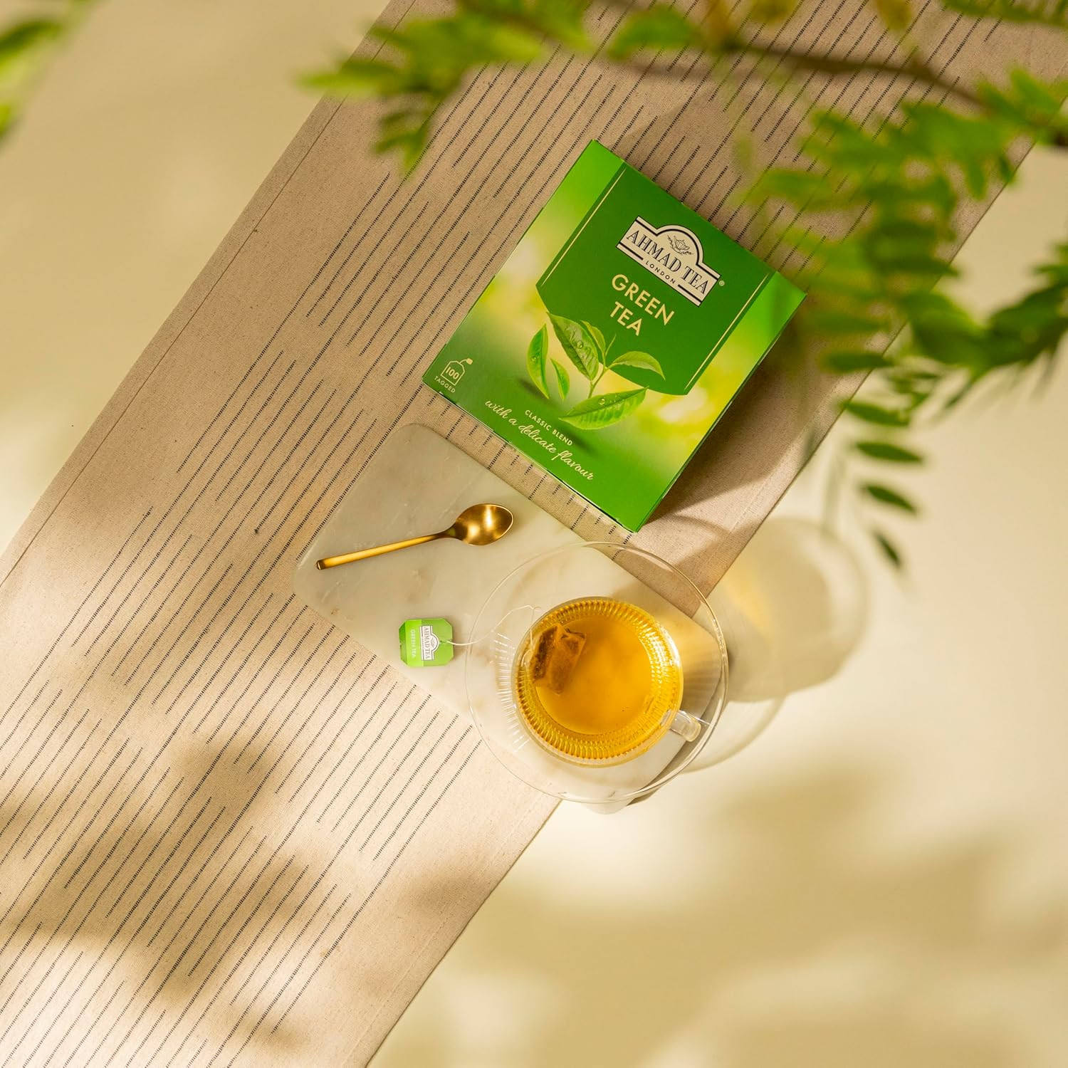 Pure Green Tea 100 Tagged Teabags 100 Count Quality Chinese Green Tea