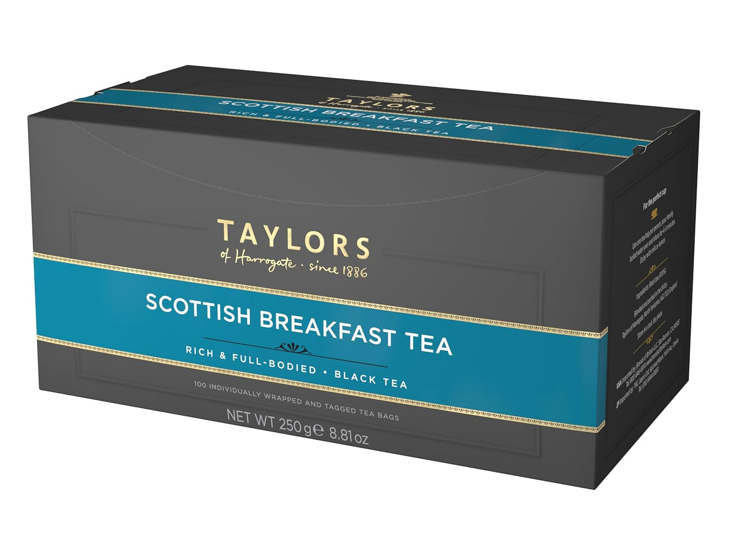 Earl Grey, Black Tea, Individually Wrapped Bags, 100 Count (Pack of 1), Fragrant