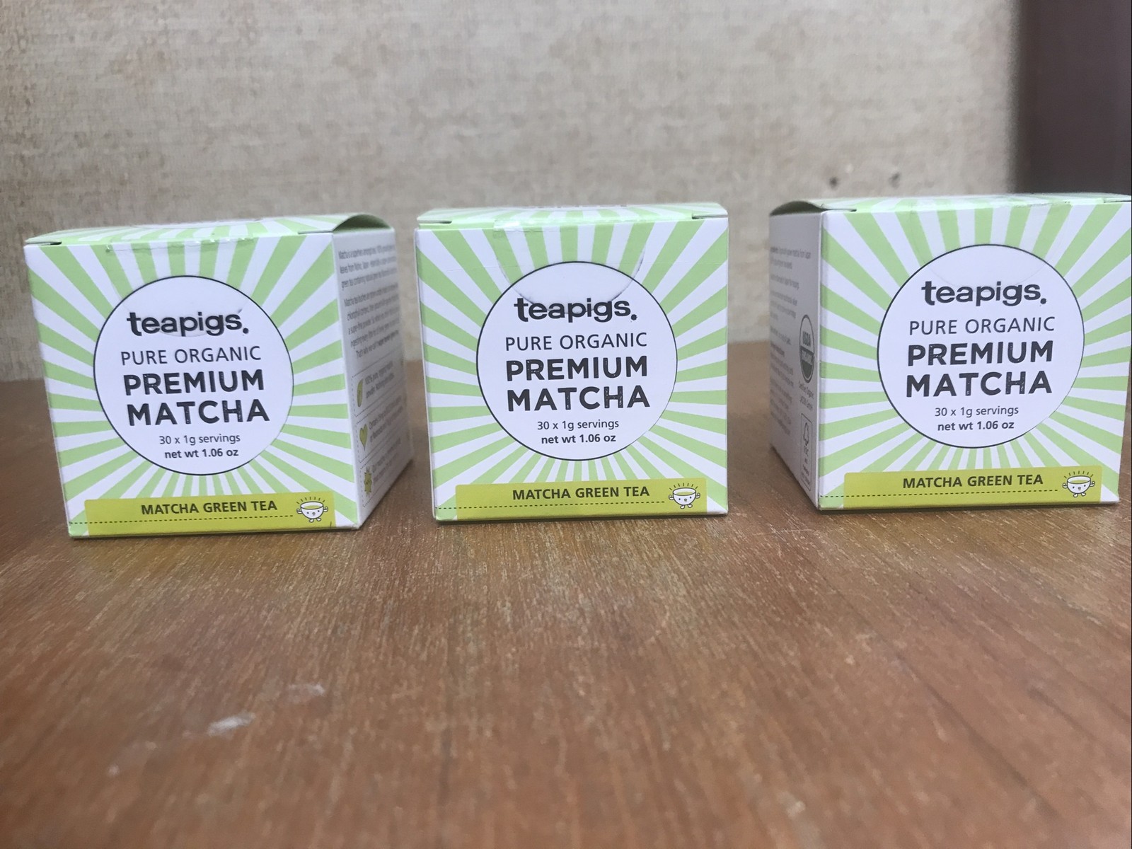 New Lot 3 Boxes teapigs Organic Matcha Tea Tin 30 Grams Each = 90 Grams Exp 5/25