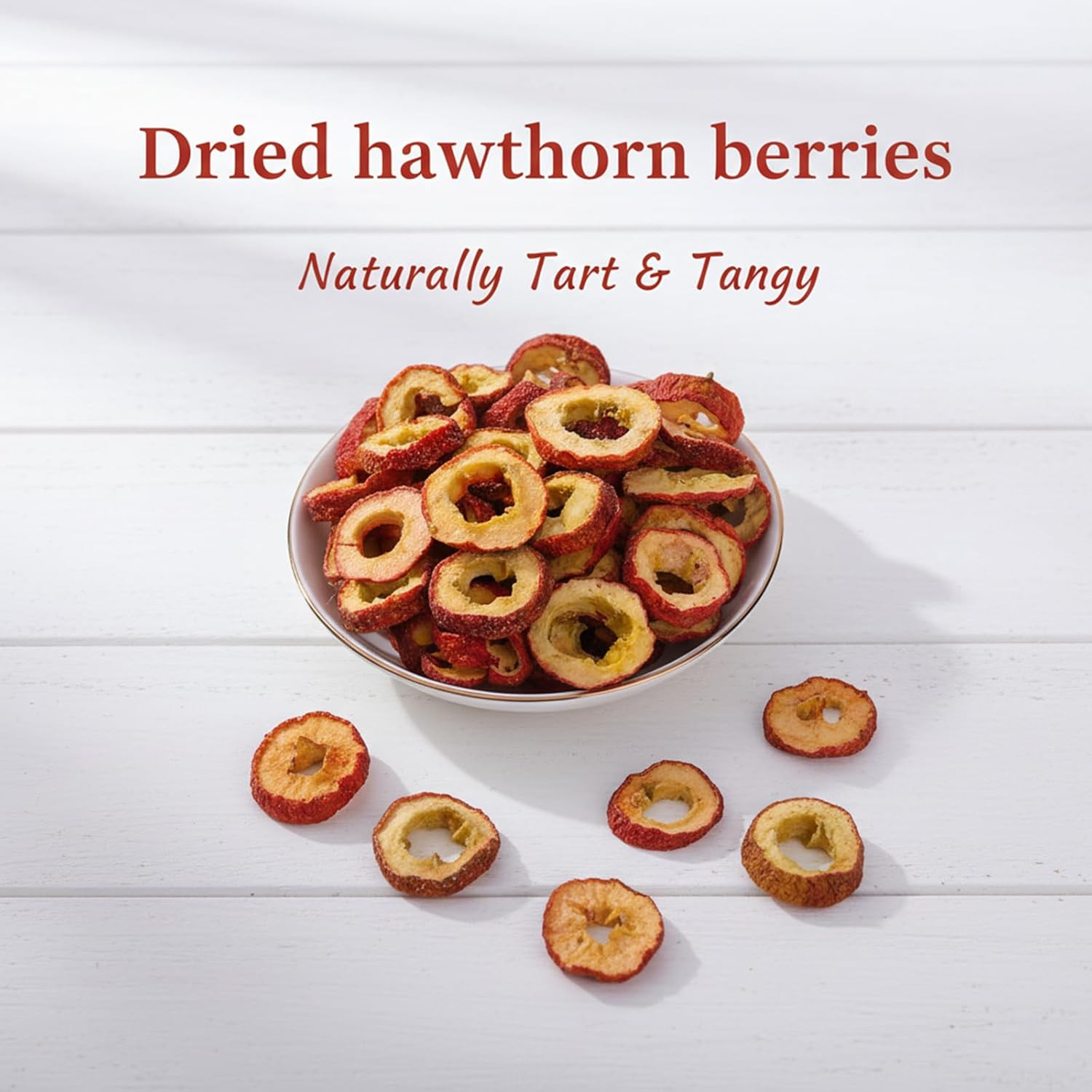 Dried Hawthorn Berry Slices, Fruit Tea Premium Seedless -10.6Oz/300G Hollow Circ