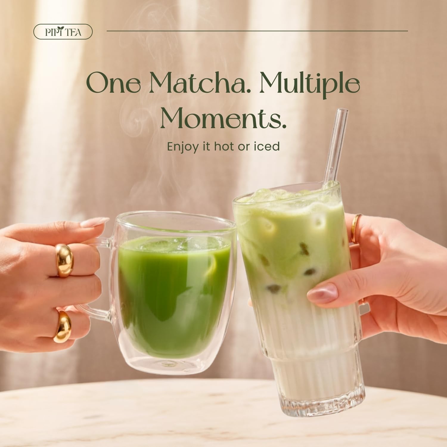 PiPi Tea Ceremonial Grade Matcha Green Tea Powder – Stone Ground Pure Matcha …
