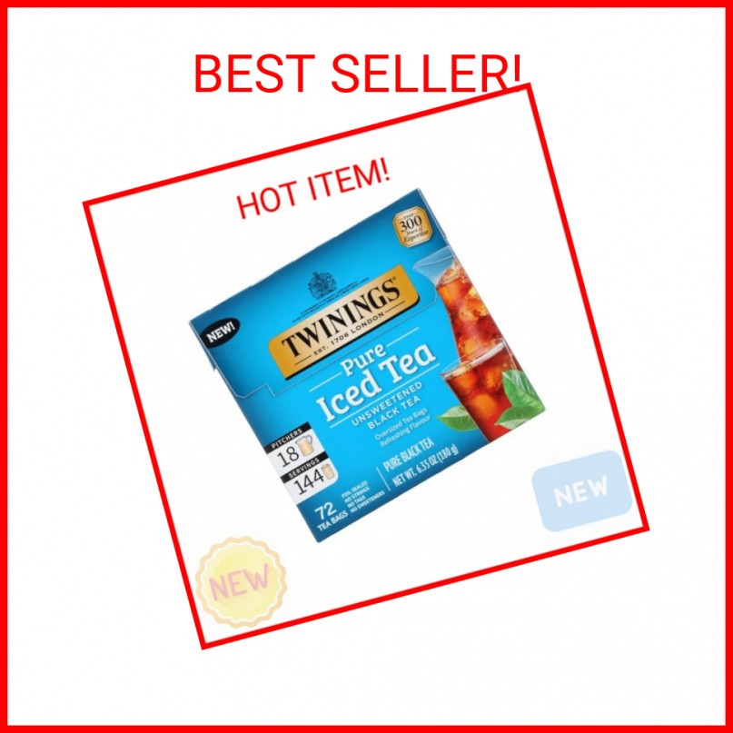 Twinings Pure Black Iced Tea Bags, 72 Ct