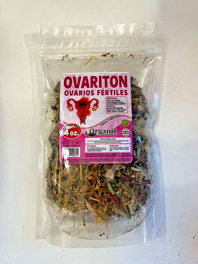 Ovariton Herbal Blend 4 oz – Organic Mexican Herbal Tea / Té Natural de Hierbas