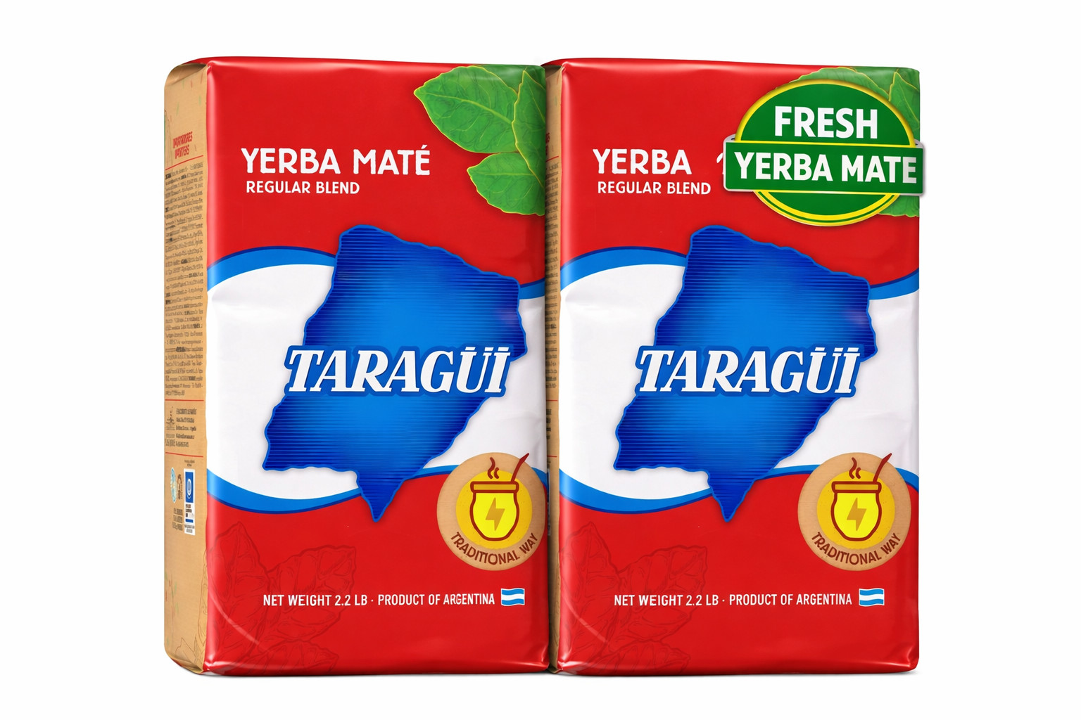 3-Pack YERBA MATE TARAGUI (6.6 LB/3KILOS) CON PALO SHIP FROM USA
