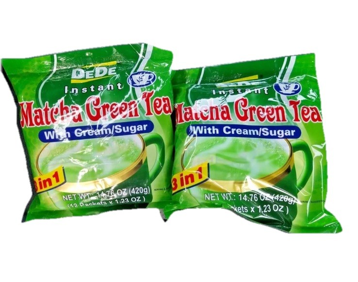 2 PACK DEDE 3 IN 1 INSTANT MATCHA GREEN TEA WITH CREAM SUGAR