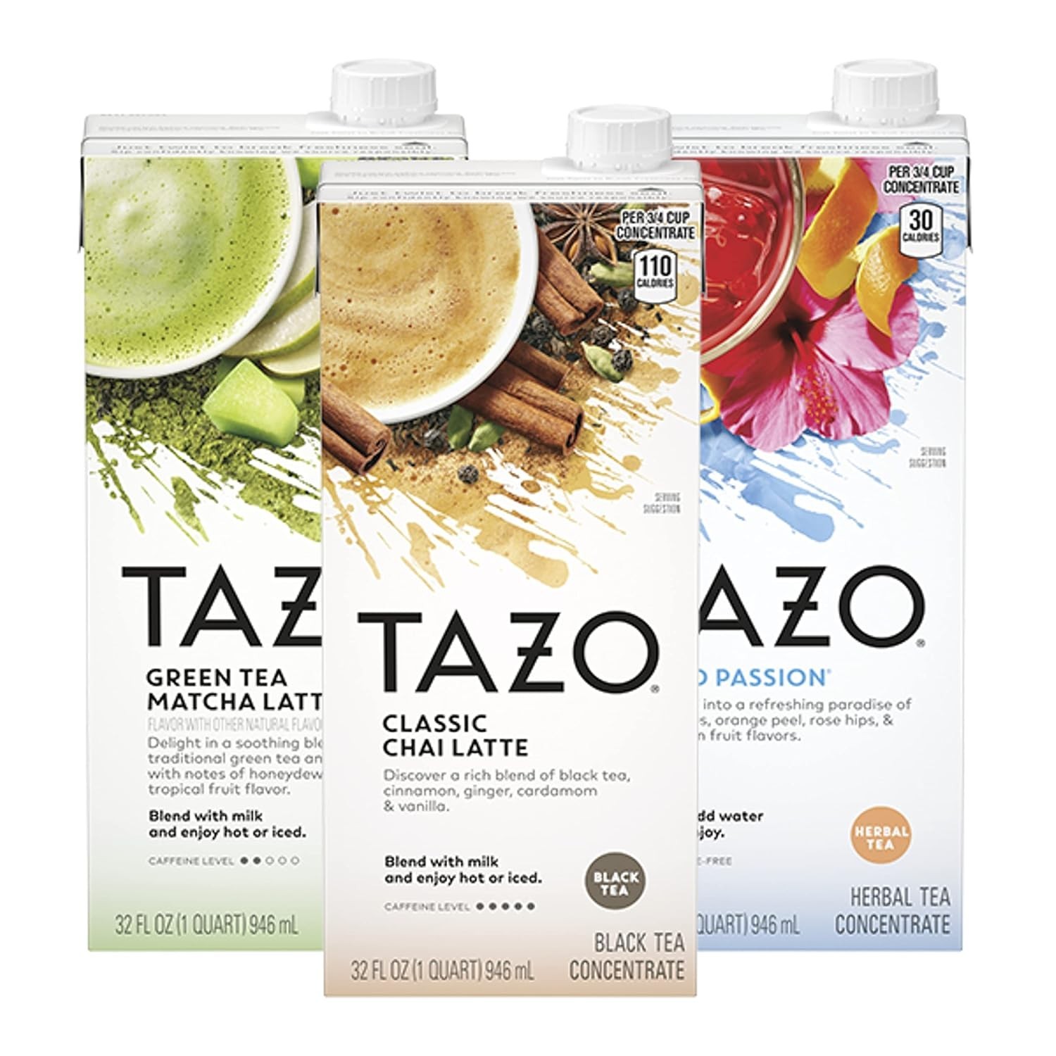 Convenient TAZO Chai Latte Concentrate 32 oz – Perfect for Hot or Iced Beverages