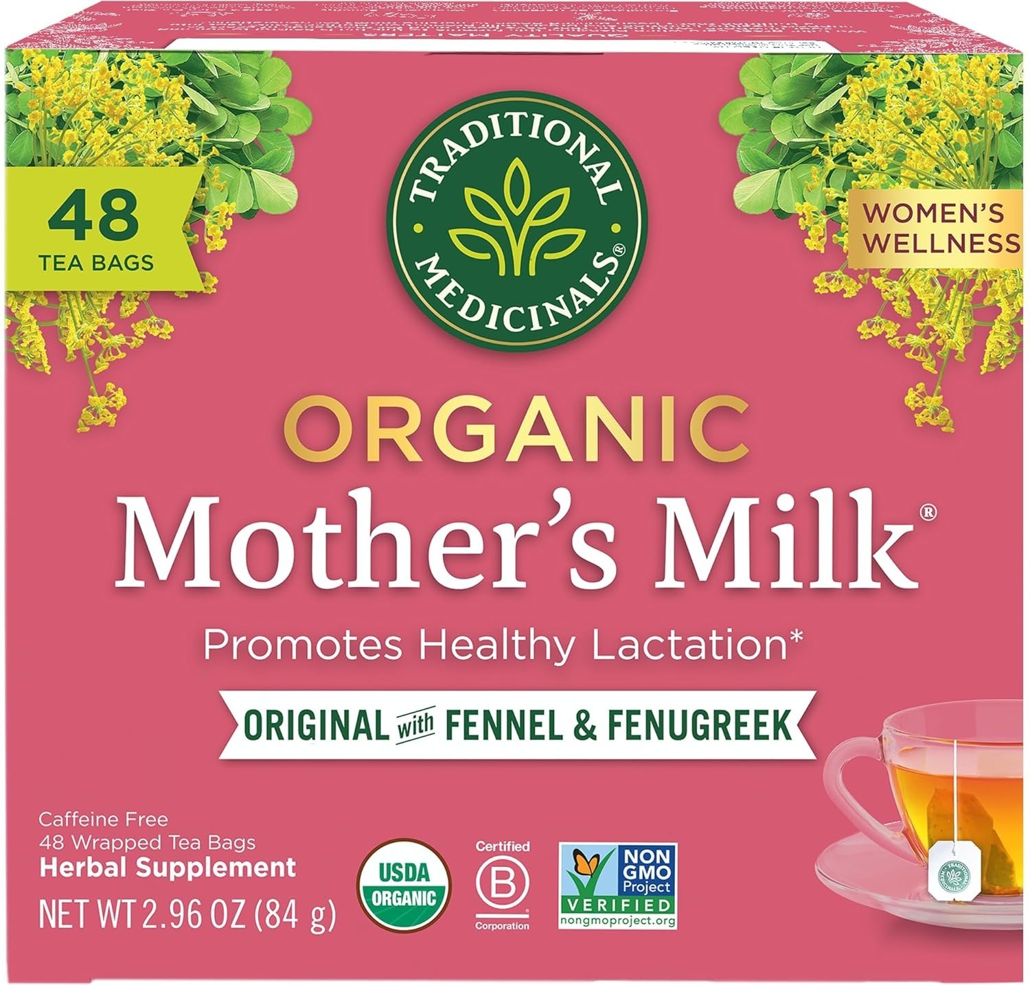 Organic Mother’s Milk Tea with Fennel and Fenugreek for Lactation Support