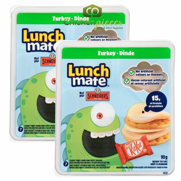 Schneiders Turkey Quality Bulk Large Lunch Mate Kit 90g/3.17oz (2/Case)
