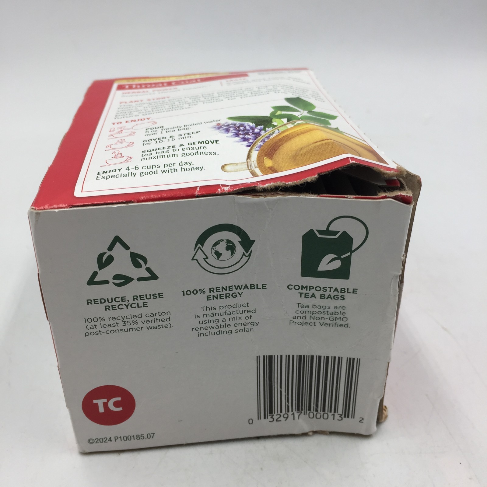 Organic Throat Coat Tea with Slippery Elm – Soothing Herbal Blend Expires 10/28