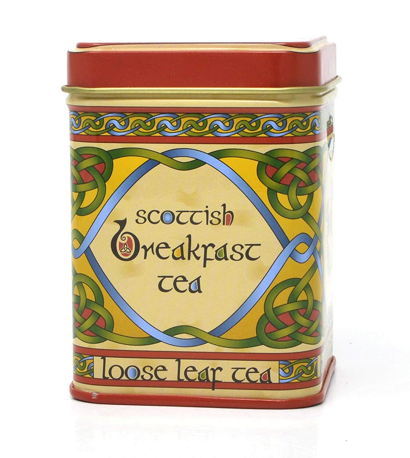 Scottish Breakfast Tea Blend 40g Celtic Knot Design Tin Loose Leaf India Ceylon
