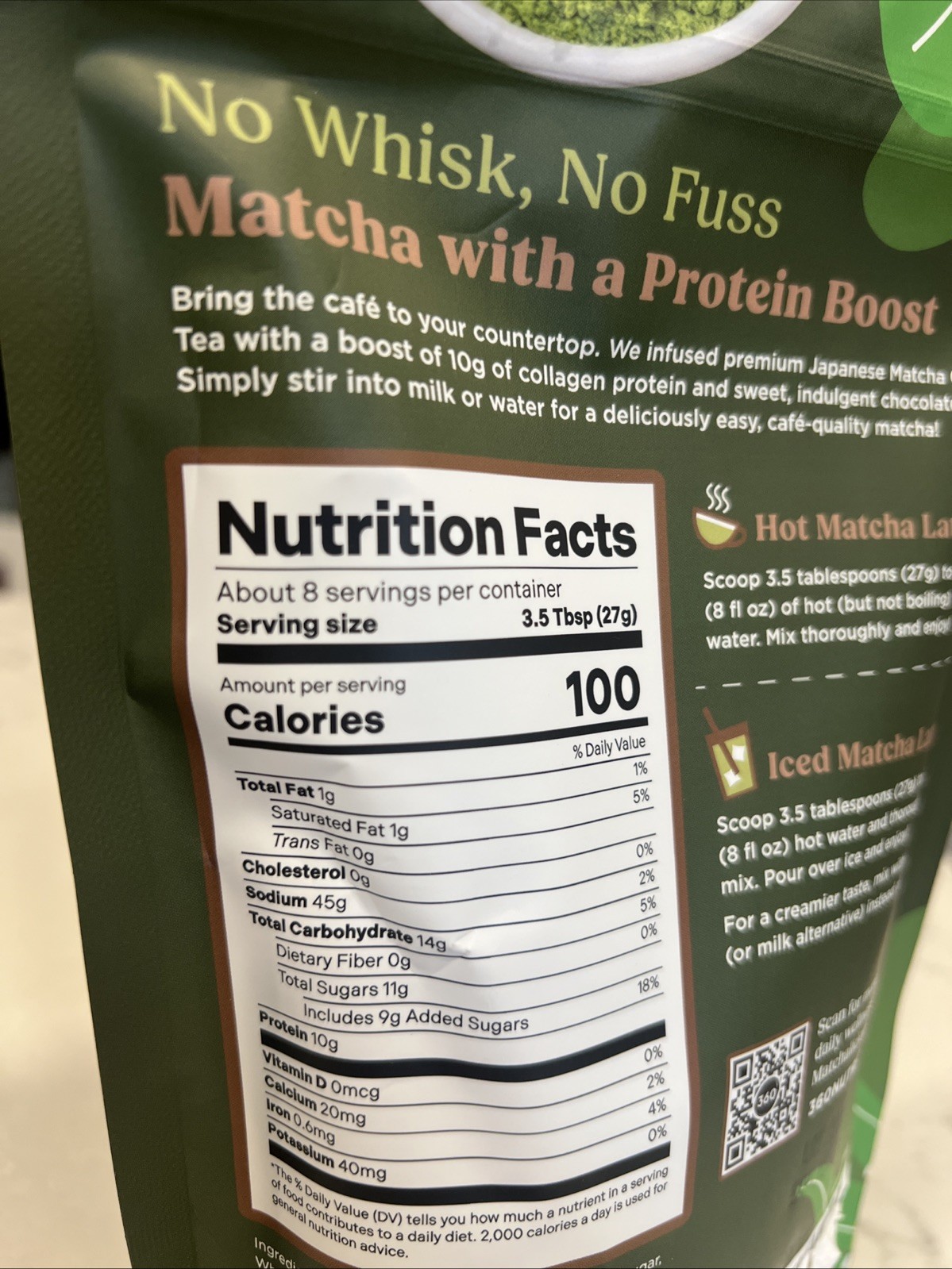 Matchalicious™ Premium Japanese Protein Chocolate Matcha Latte 7.5oz New 10/27