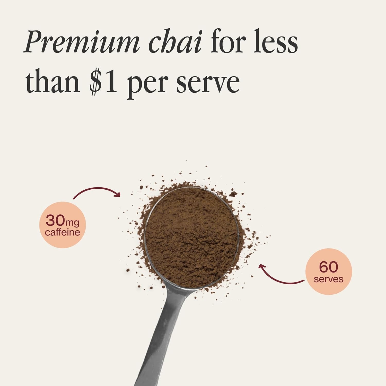 Delicious 10.6 oz Chai Latte Powder Mix – 60 Servings, Gluten-Free & Dairy-Free