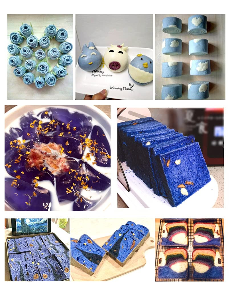 50 Dried Blue Butterfly Pea Flower Tea Bags | Thai Herbal Tea | Blue Purple Pea