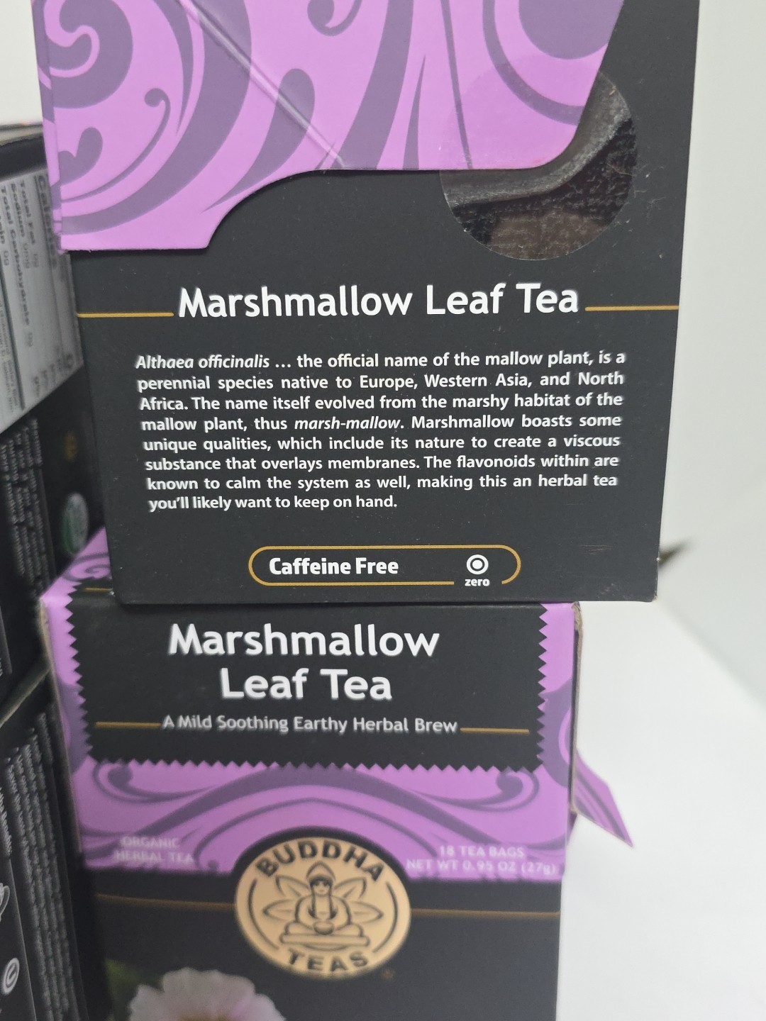Organic Marshmallow Tea Kosher, Caffeine Free, GMO-Free, 18 Tea Bags(4Pk)Exp9/28