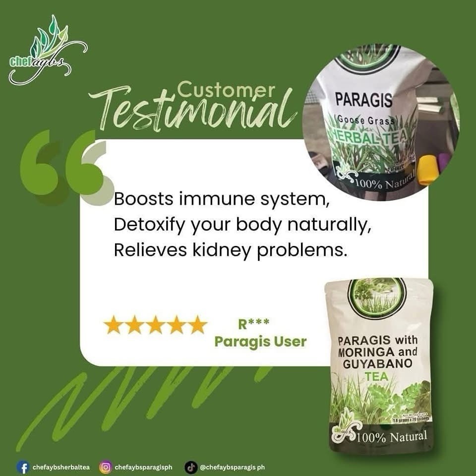 Chef Aybs Paragis Tea with Moringa & Guyabano Extract 3 In 1 (20 Tea bags)