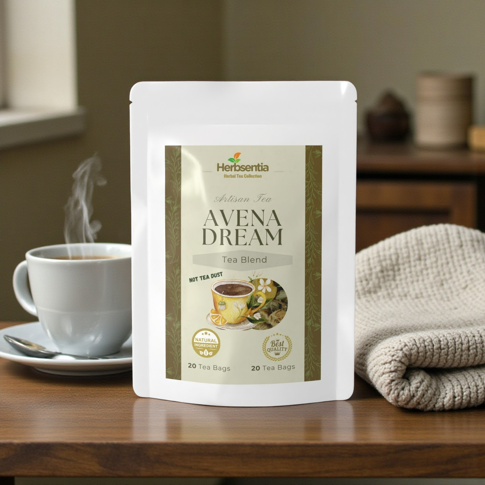 Avena Dream Herbal Tea | 20 Tea Bags | Caffeine Free Botanical Blend