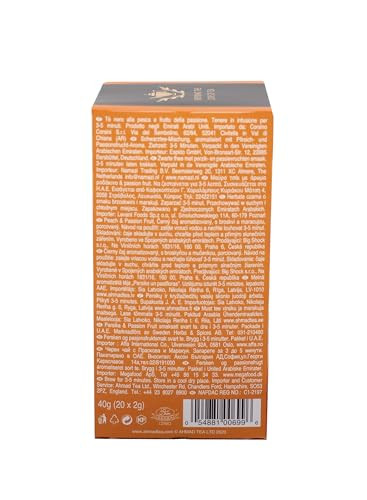 Ahmad Tea Peach Passion Fruit Black Tea Bags 20 Count Awards Winning Flavor