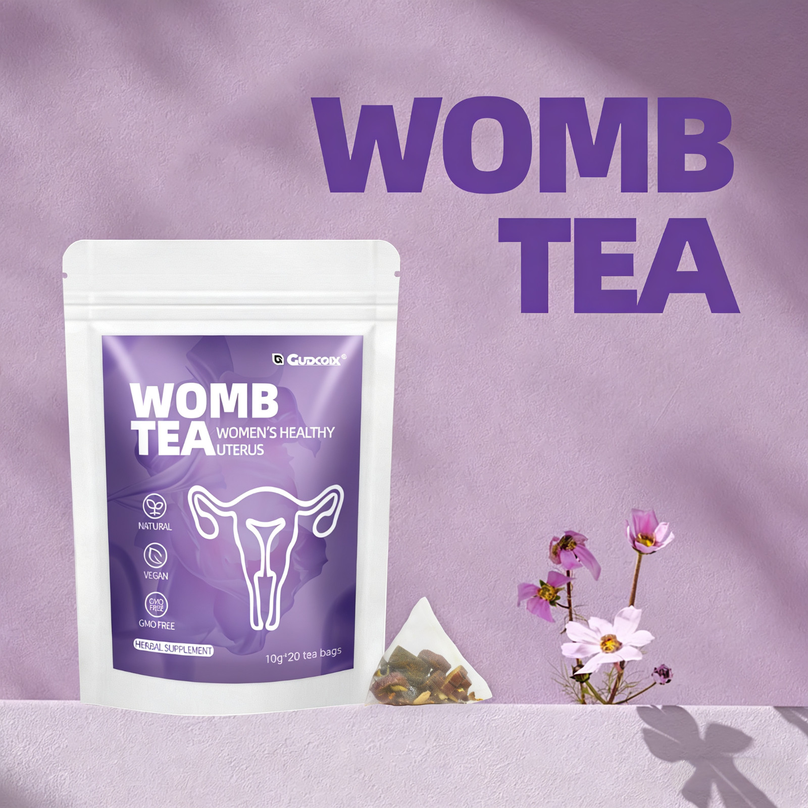 Womb Tea for Women, Ginger & Jujube Herbal Tea , Uterus Wellness Support 20 Bags