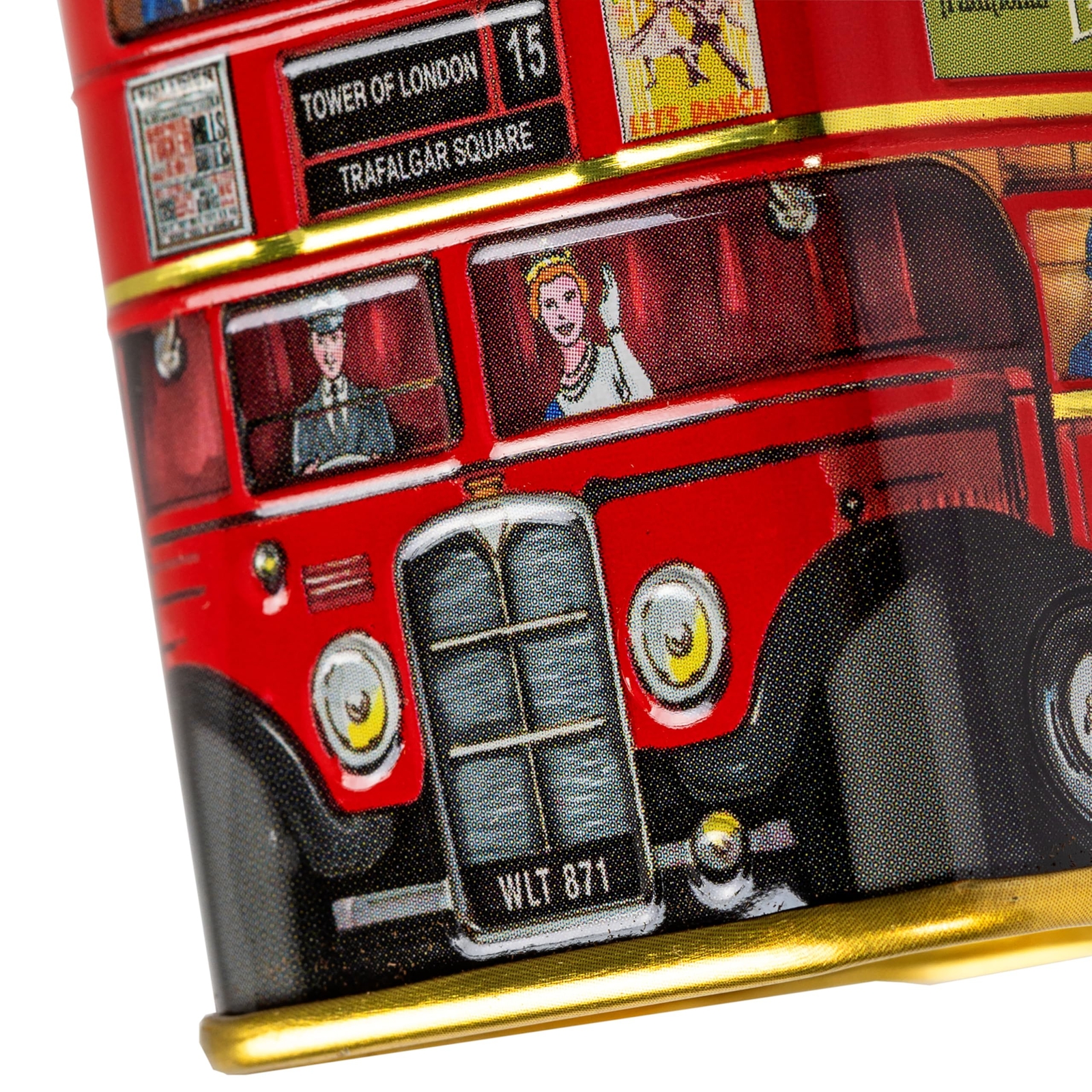 London Icons 3x Mini Tea Tins with Fine English Loose Tea Big Ben Red London …