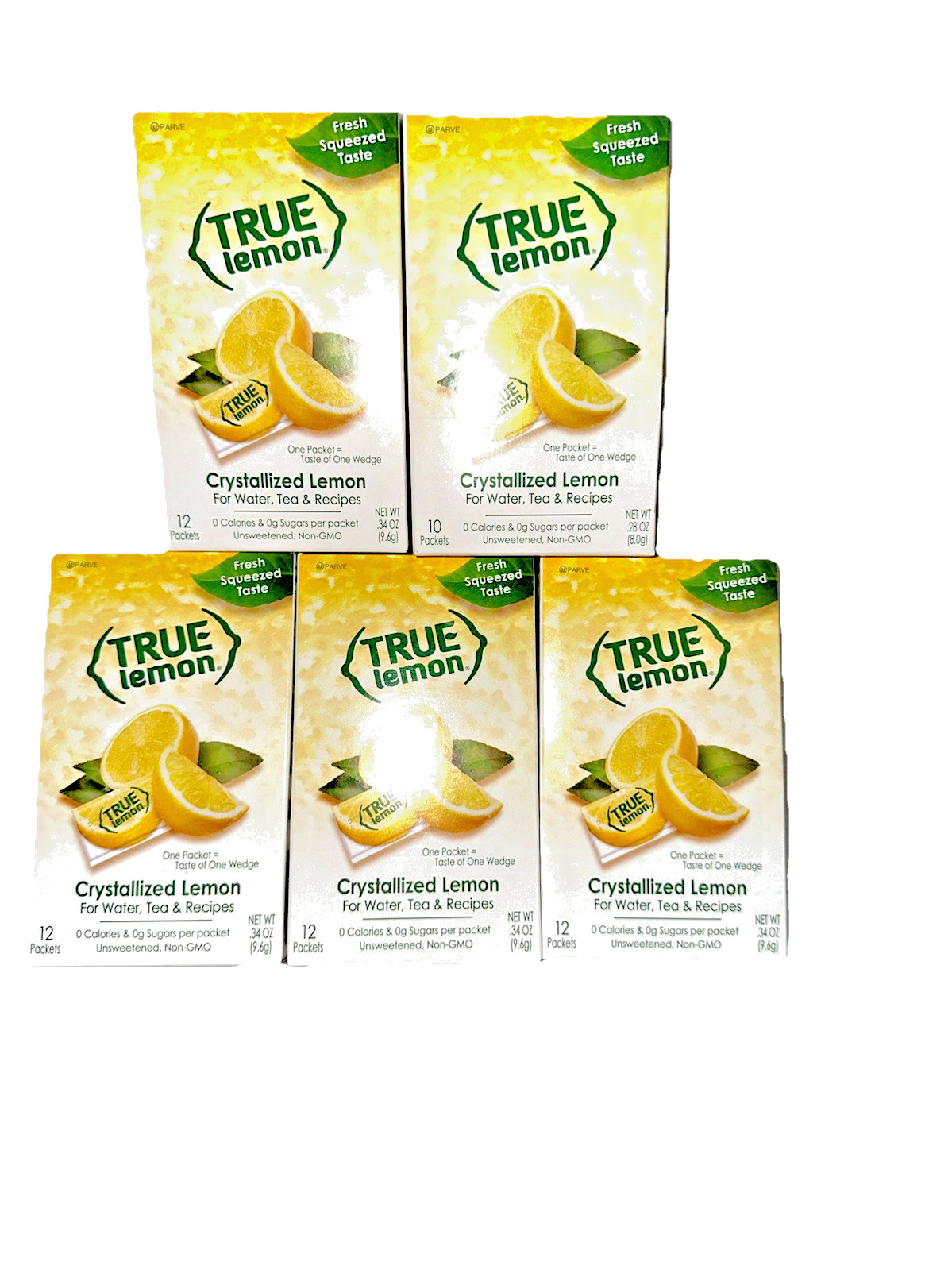 TRUE LEMON Fresh Sqeezed Tste SugarFree Powder Drink Stks 15 Boxes 10 Sticks=150