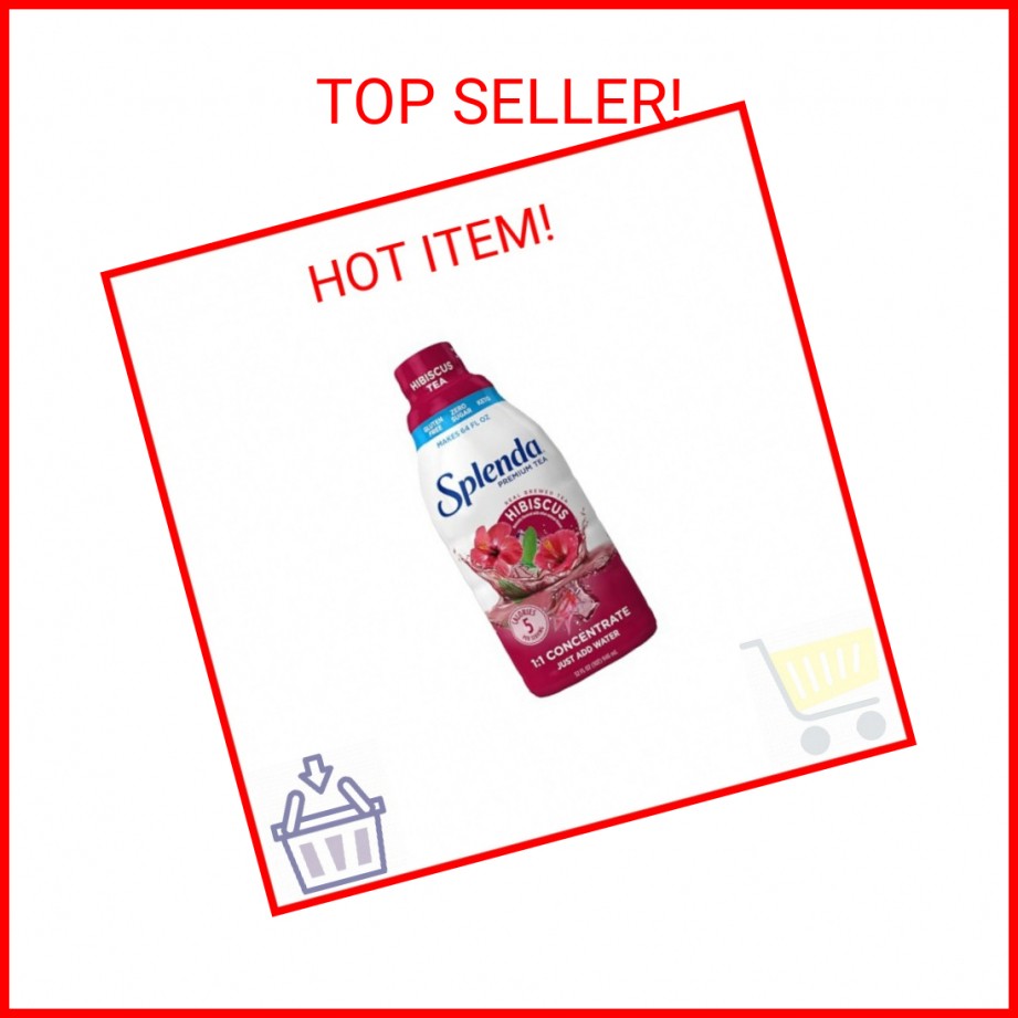 SPLENDA Premium Hibiscus Tea 1:1 Concentrate, Zero Sugar, Gluten Free, Real Brew