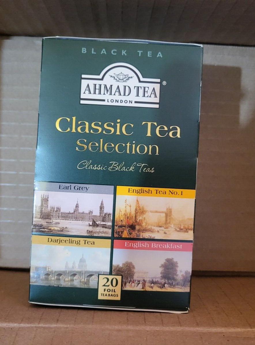 Ahmad Tea Black Tea Classic Selection Teabags 4 Teas Earl Grey English Breakfast