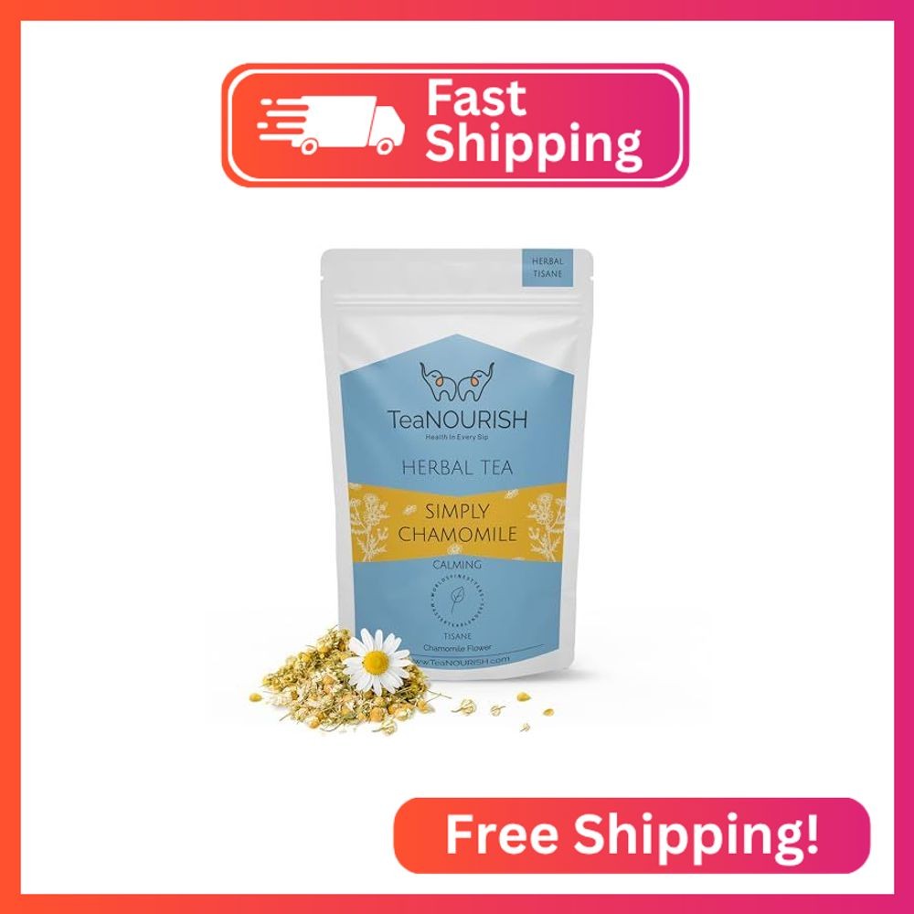 TeaNOURISH Simply Chamomile Herbal Tea | CAFFEINE-FREE | Calming & Relaxing Cham