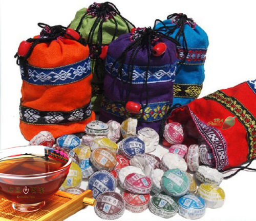 Pu Erh Tuo Tea 10 Flavor Assortment Raw and Ripe Mini Tea Balls Premium