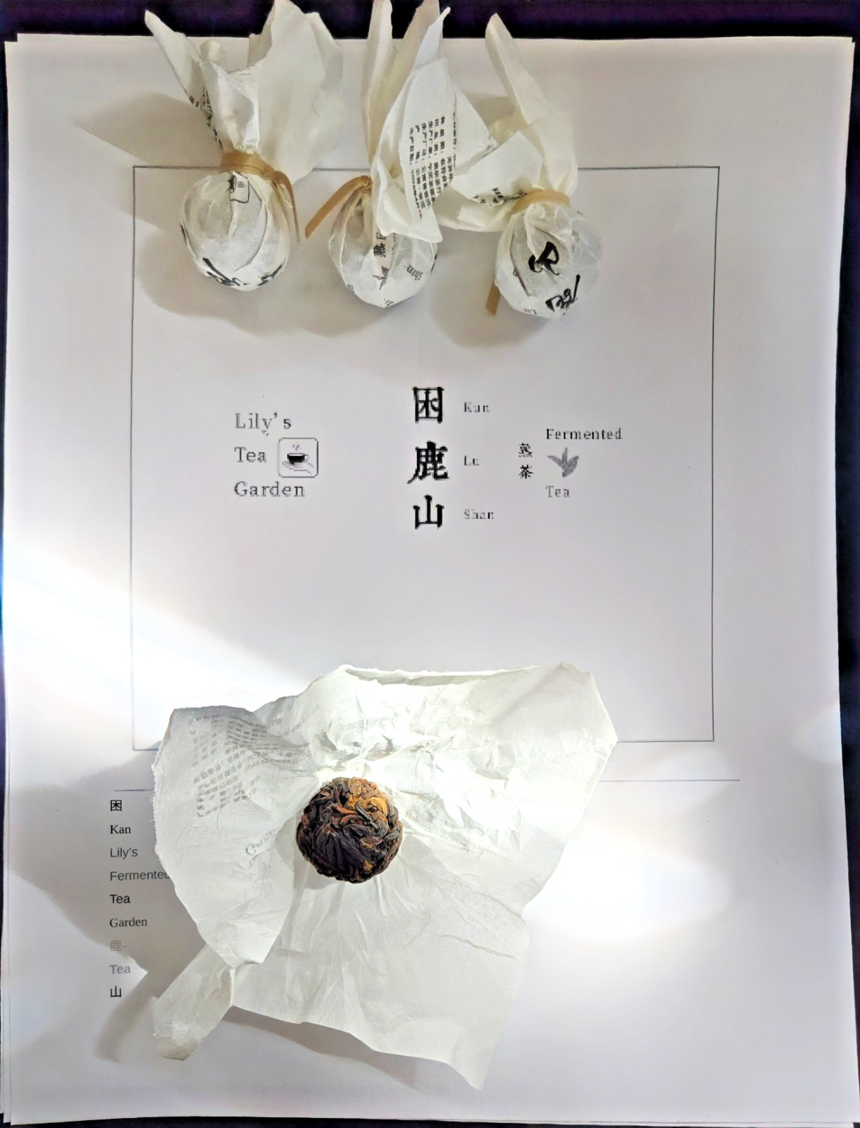 YUNNAN PU’ER DRAGON BALL TEAS HAND ROLLED 5 FLAVORS PACK of 15 .3oz INDIVIDUALLY