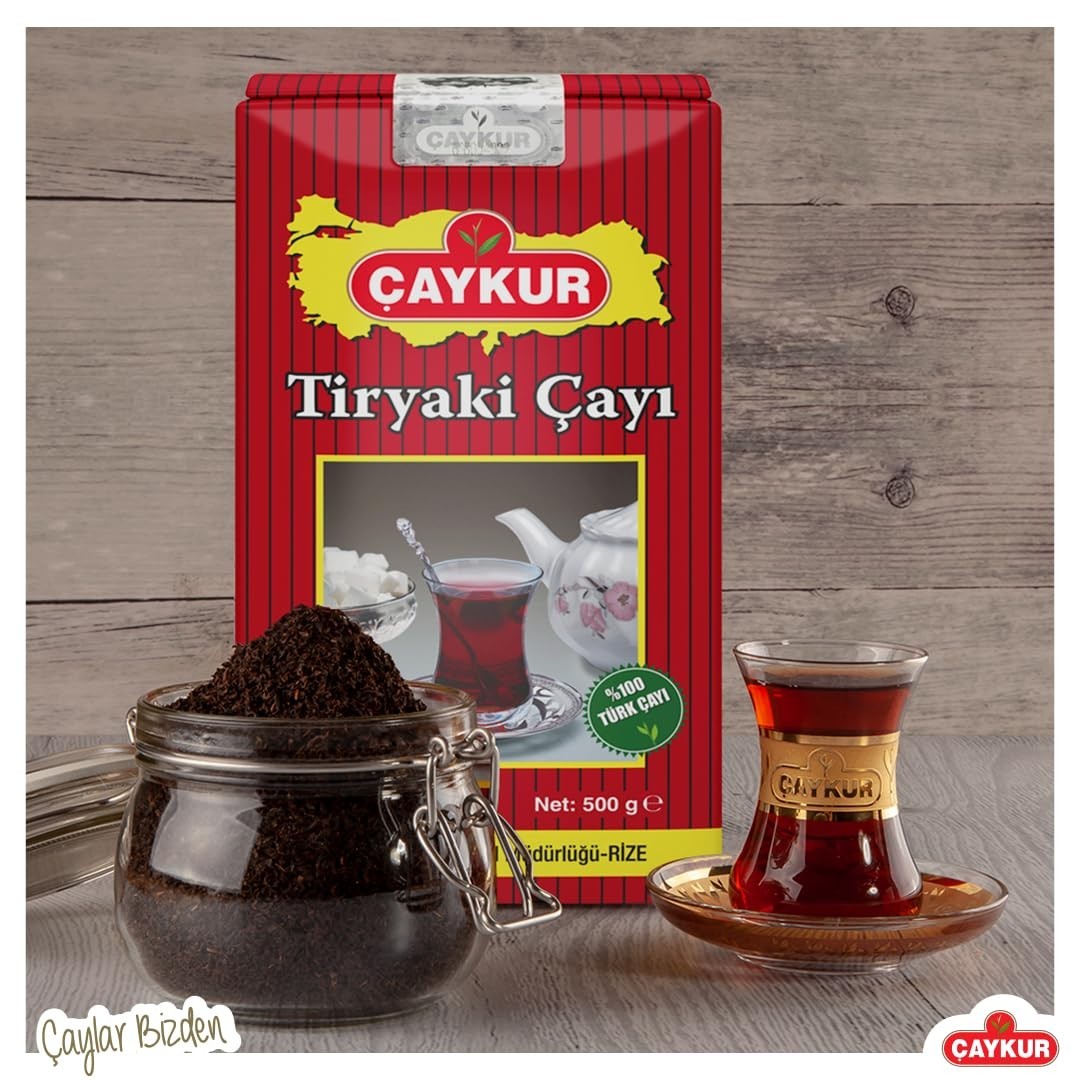 ÇAYKUR Tiryaki Turkish Black Tea, Strong Brew, Full Flavor, Loose Leaf 500g