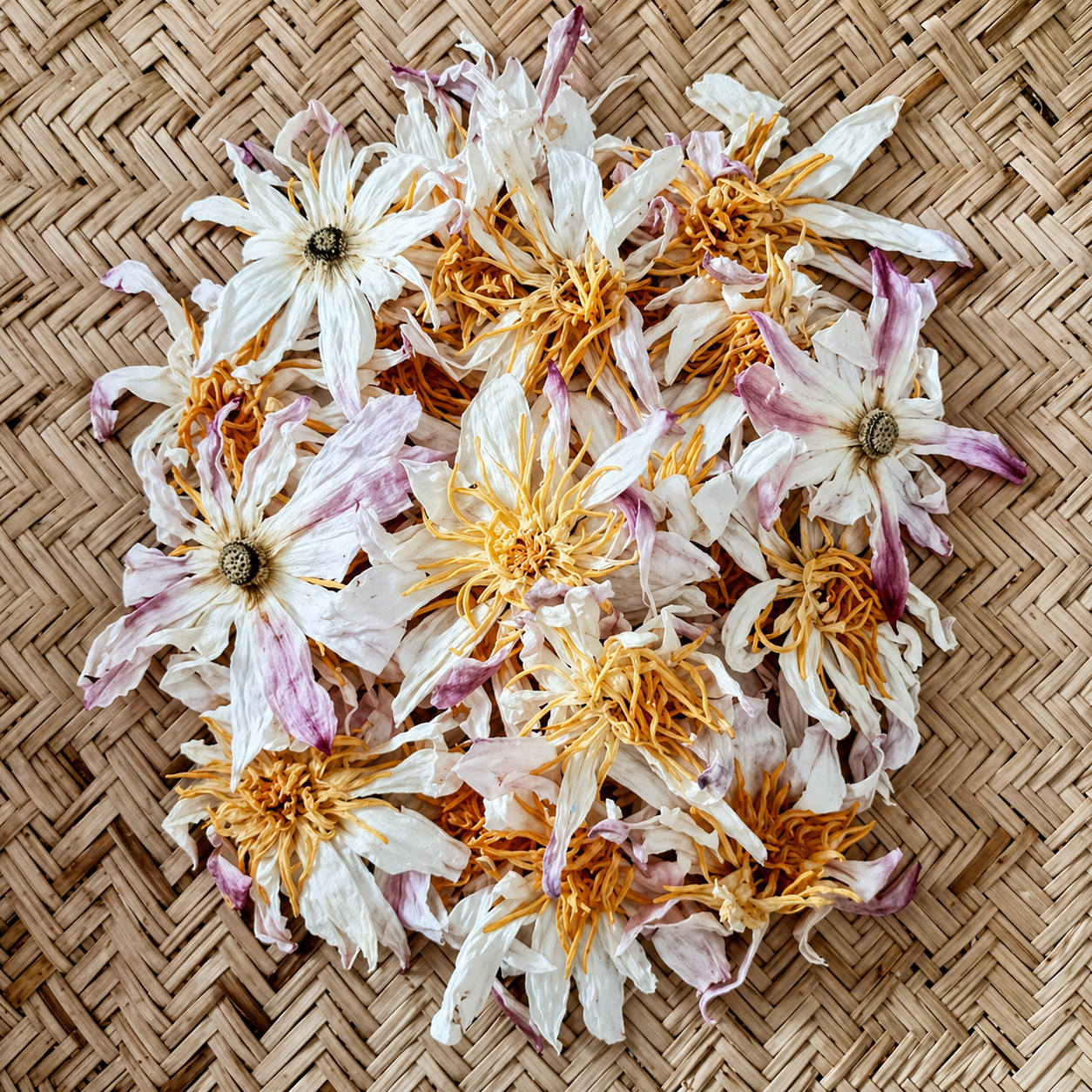 25g White Lotus Flowers • Premium Grade • Nelumbo nucifera • 100% Natural