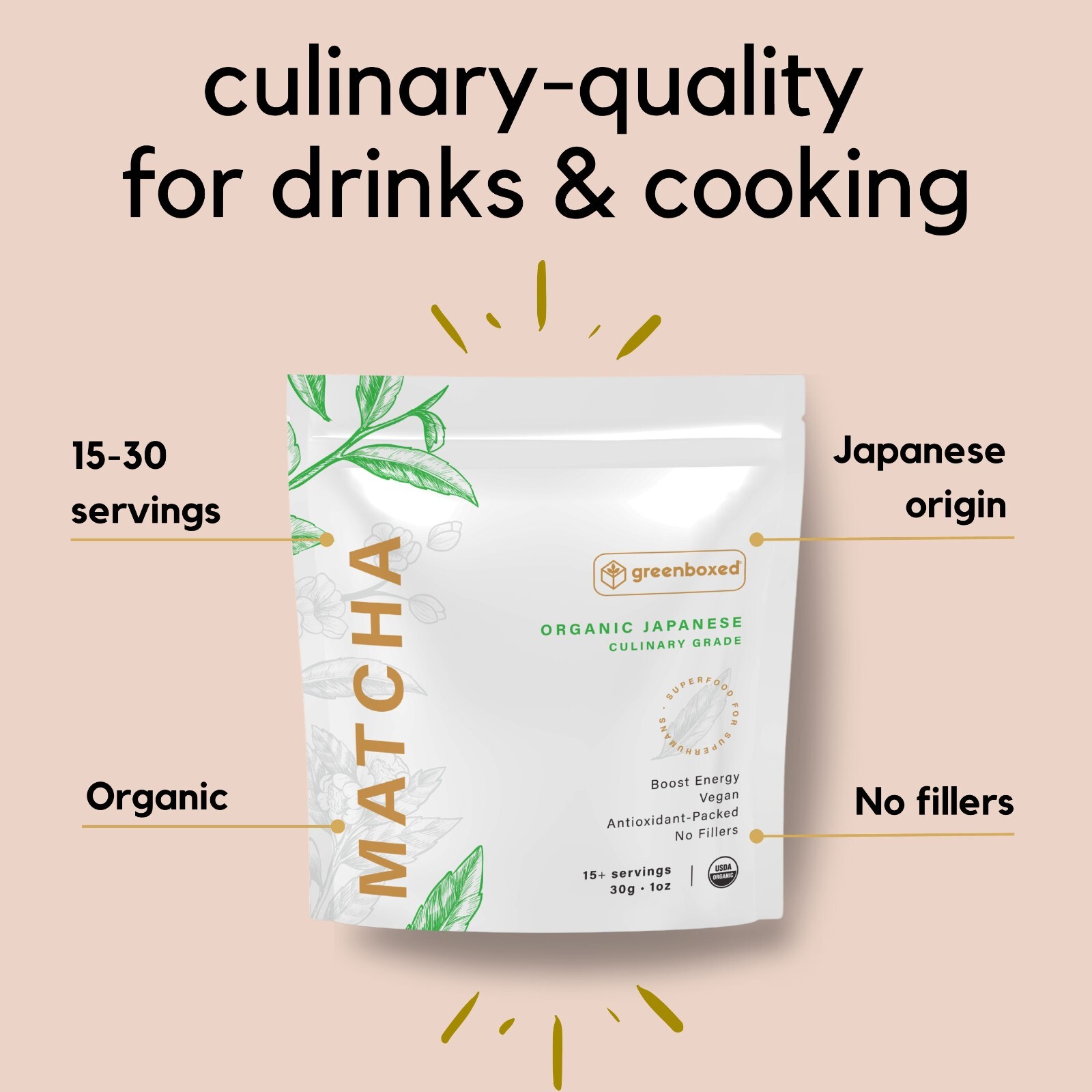 🍵100% Pure Organic Macha Green Tea Powder Japanese Culinary Grade 1 oz. 🍵