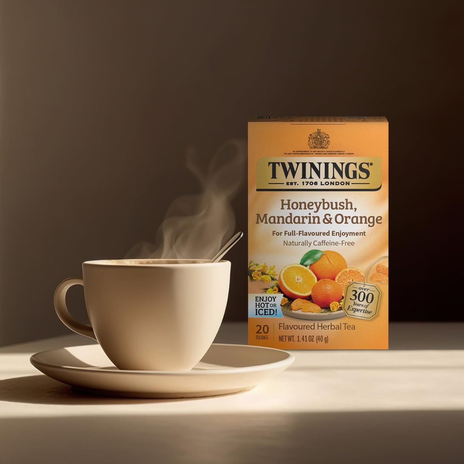 Twinings Honeybush Herbal Tea with Mandarin and Orange 20 Count Pack