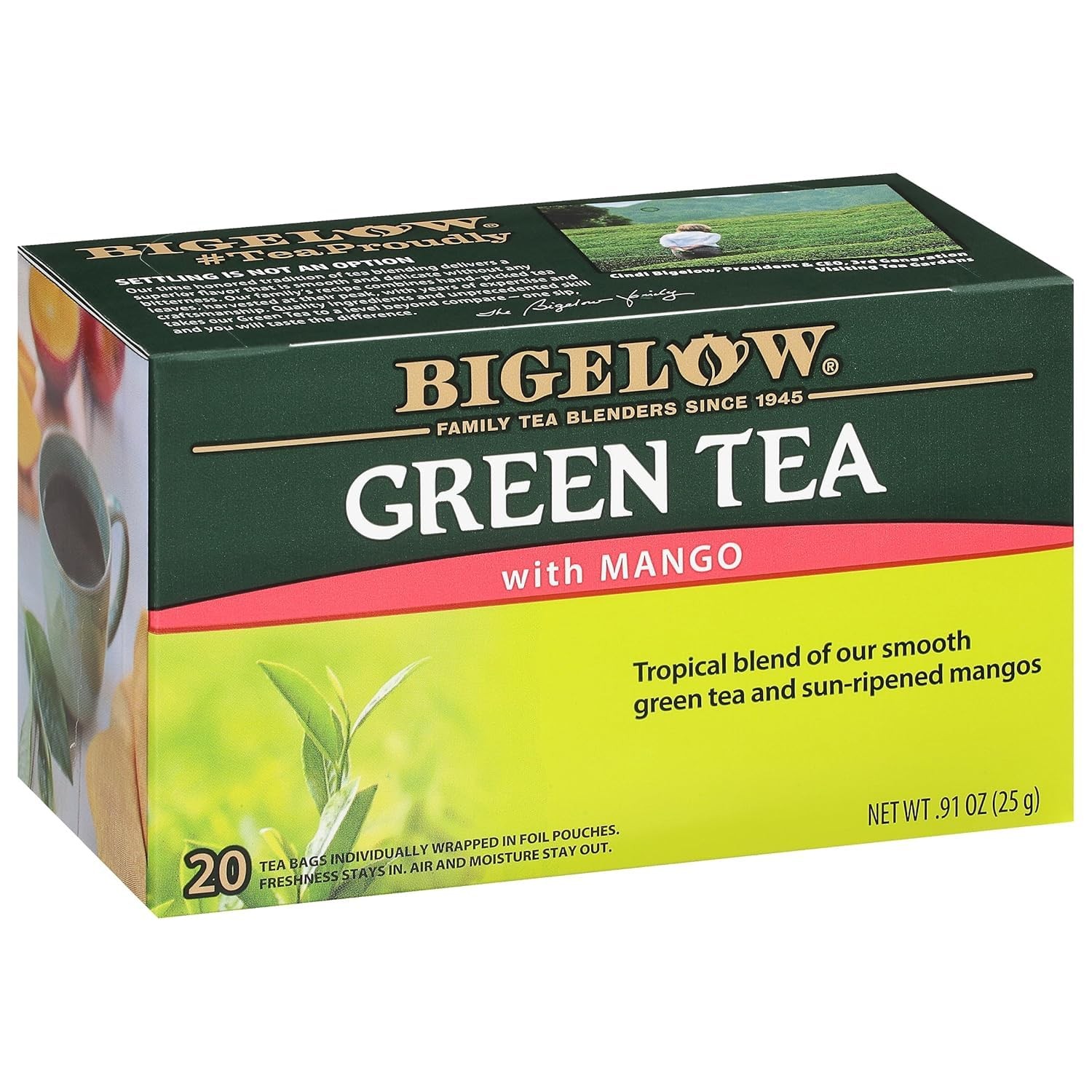 Bigelow Tea Green with Mango, 20 ct 20 Count (Pack of 1)
