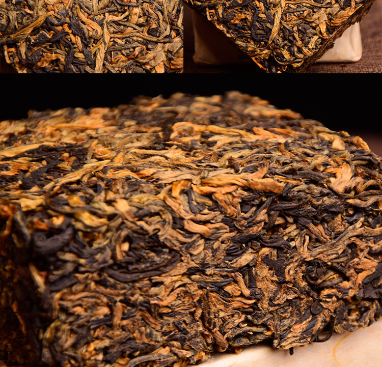 400 Years Ancient Tree Golden Bud Dian Hong Yunnan Gold Black Tea Brick 250g