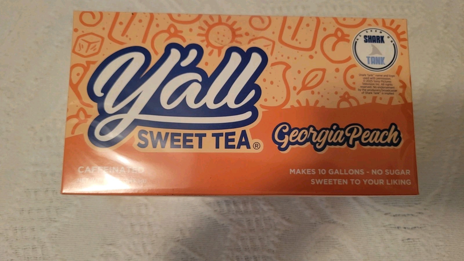 Y’all Sweet Tea Georgia Peach NEW SEALED Box FREE SHIPPING New BOX Package