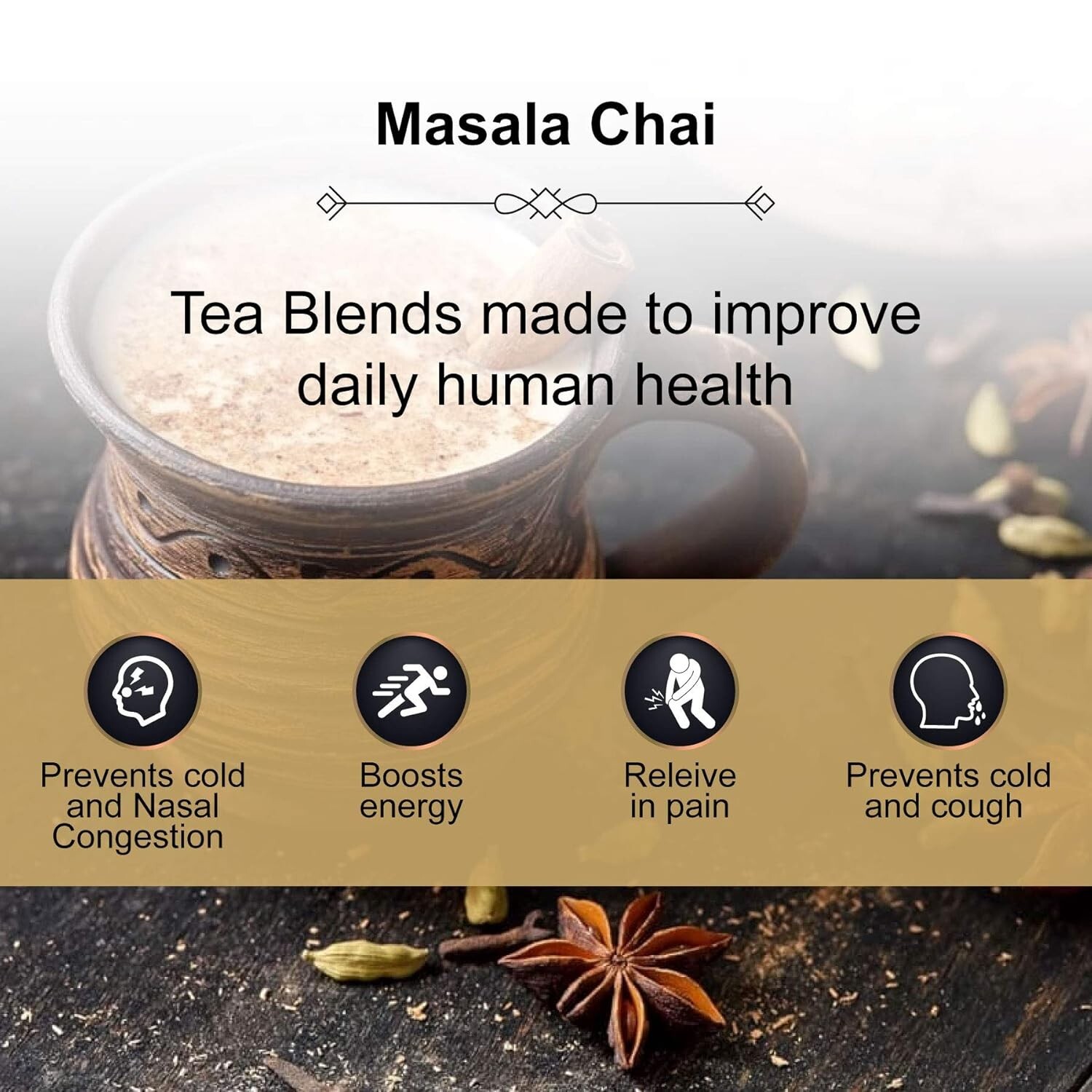 Masala Chai Whole Leaf Tea 150 Grams 50 Cups|Ginger Cardamom Cinnamon Cloves
