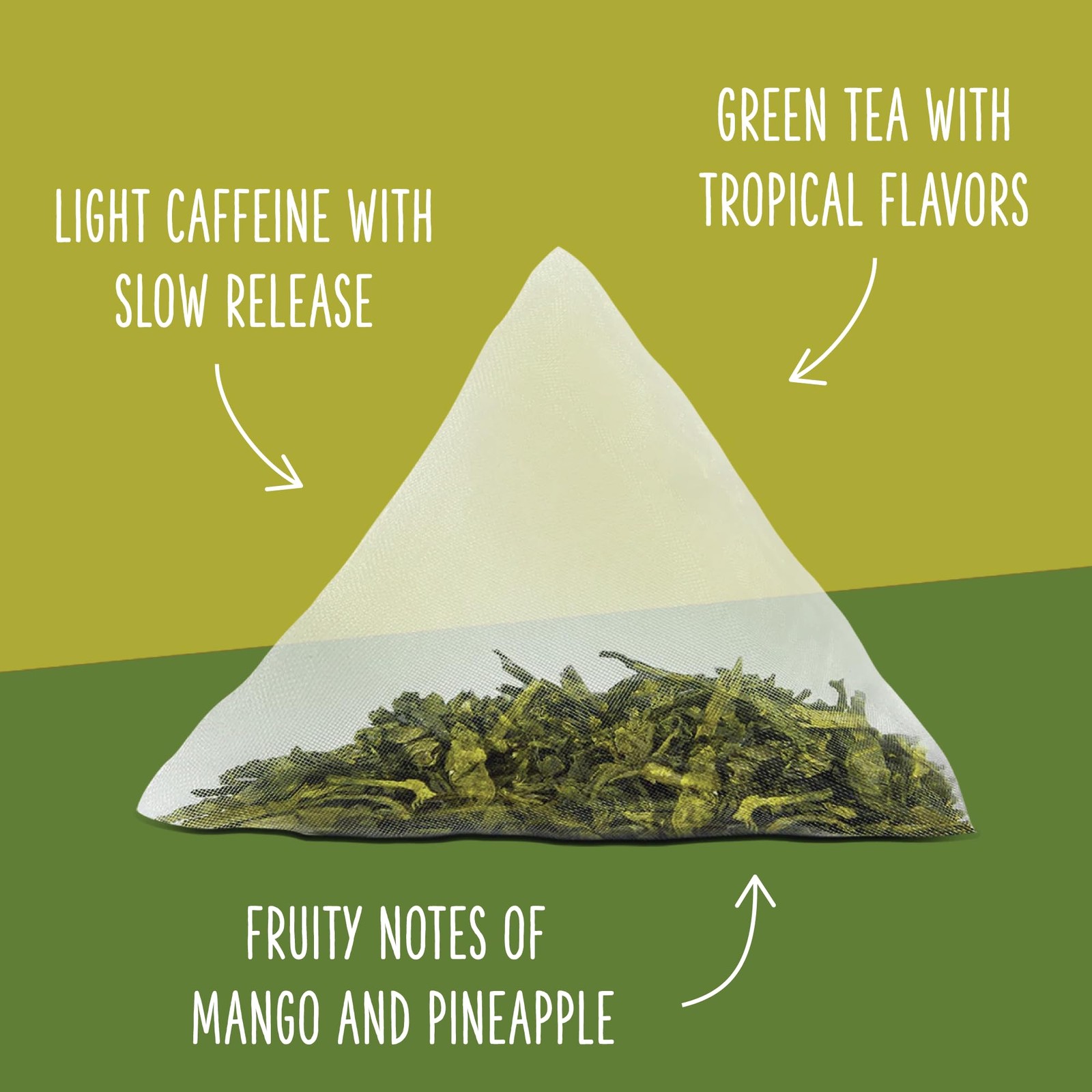 Two Leaves and a Bud Organic Tropical Green Tea Bags, Whole Leaf Green Tea in…