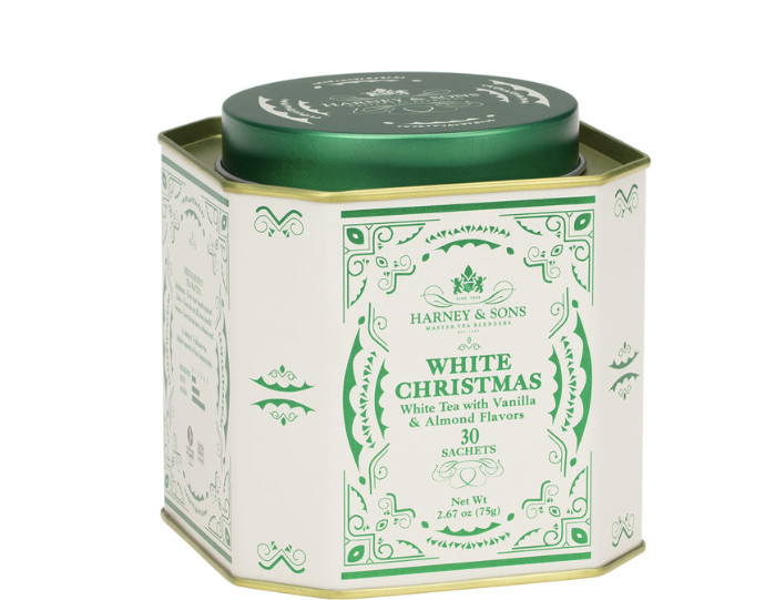 HRP Harney & Sons 30 ct Gift Tin WHITE CHRISTMAS Tea Sachets