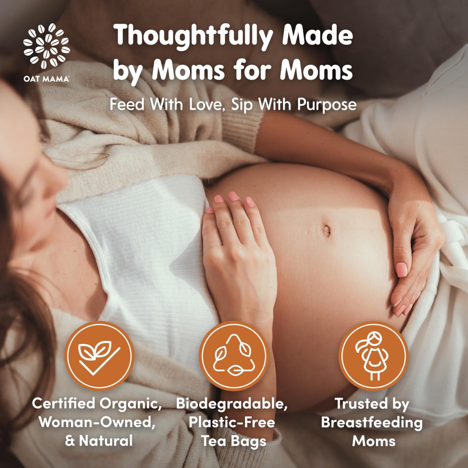 Oat Mama Flavored Microplastics-Free Lactation Tea for Breastfeeding Moms – C…