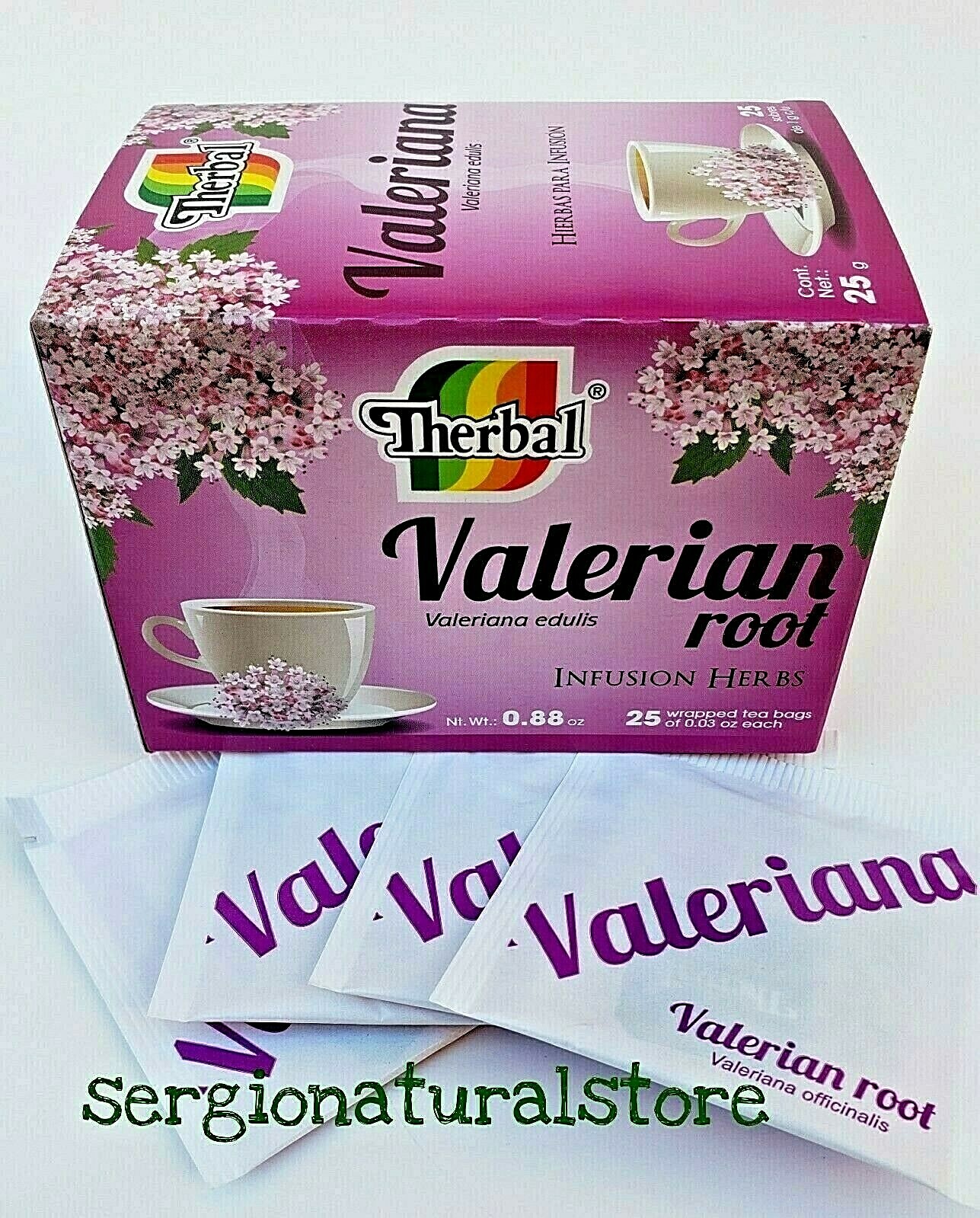5 Packs Te de Valeriana Root Tea 125 bags (Veleriana edulis) Caffeine Free