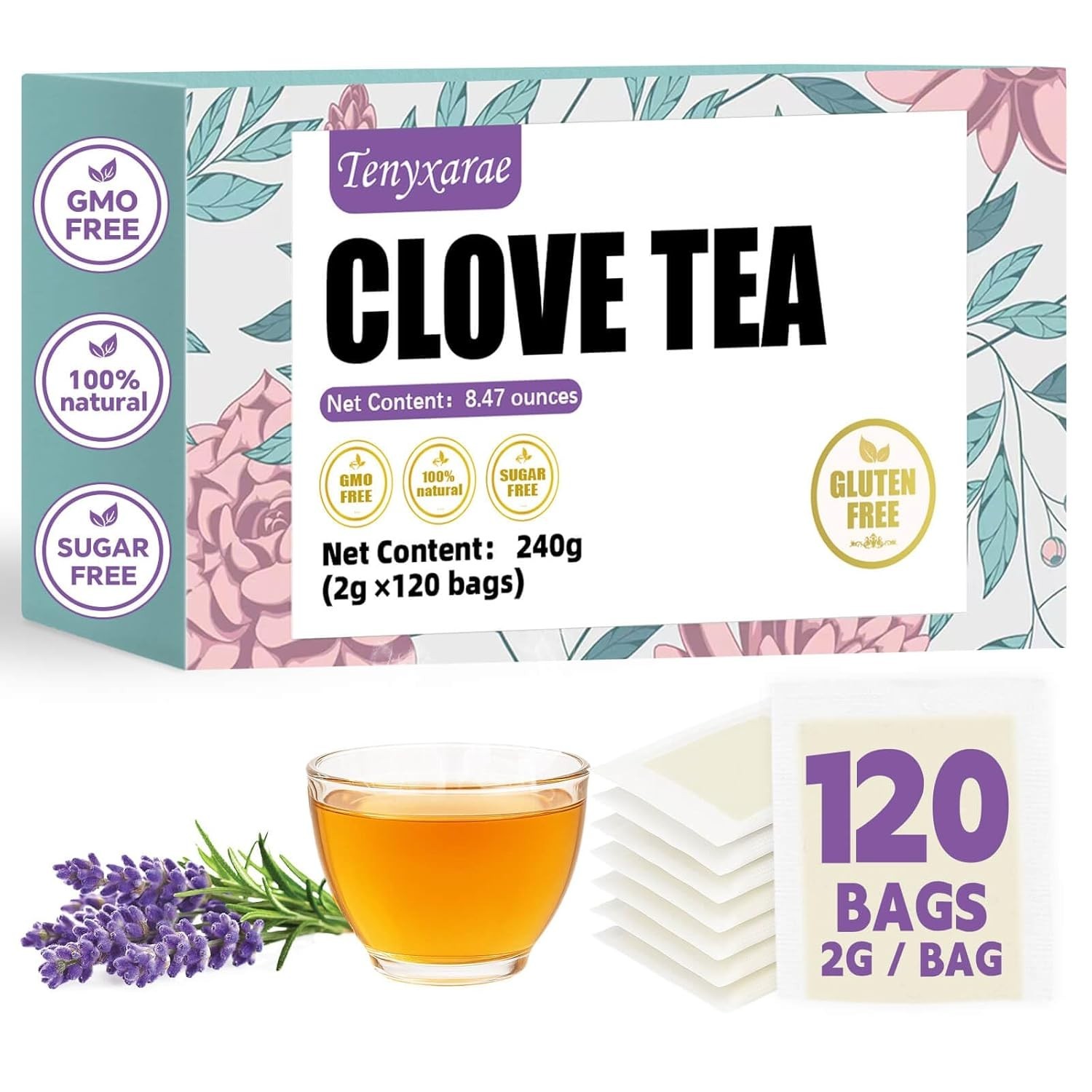Clove Tea Bags–120 Teabags (2g/Bag), Made from 100% Natural Clove Flower Buds |