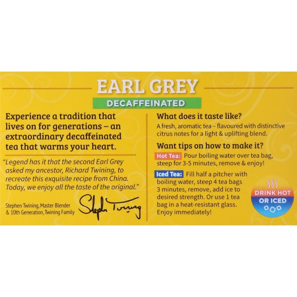 TWININGS TEA, TEA,DECAF,EARL GREY 20 BAG 20 Count, No Color