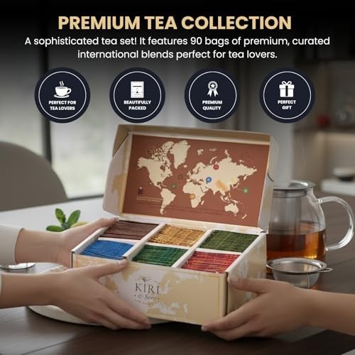 Exotic International Tea Bags Gift Set – 90 Count Variety Pack | Global Sampler